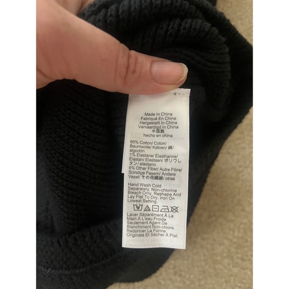 J. Crew NWT Women's Cropped Button Up Sweater Shell Black Knit Vest 2025- L - Picture 8 of 9